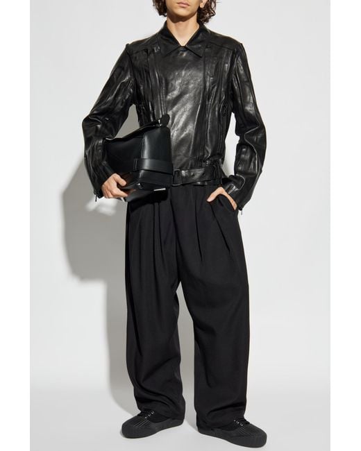 Balmain Black Lambskin Leather Jacket for men