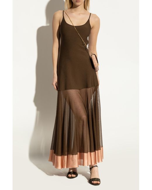 Fendi Brown Heeled Sandals