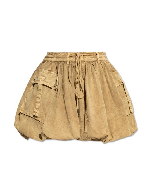 Ganni Natural Skirt With Pockets