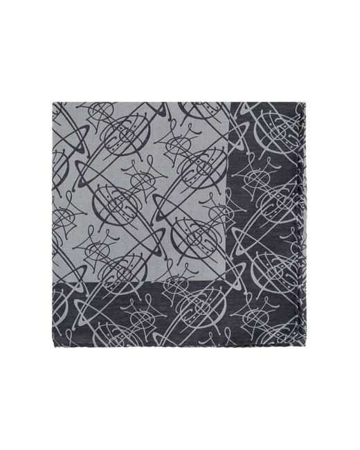 Vivienne Westwood Gray Scarf With Monogram