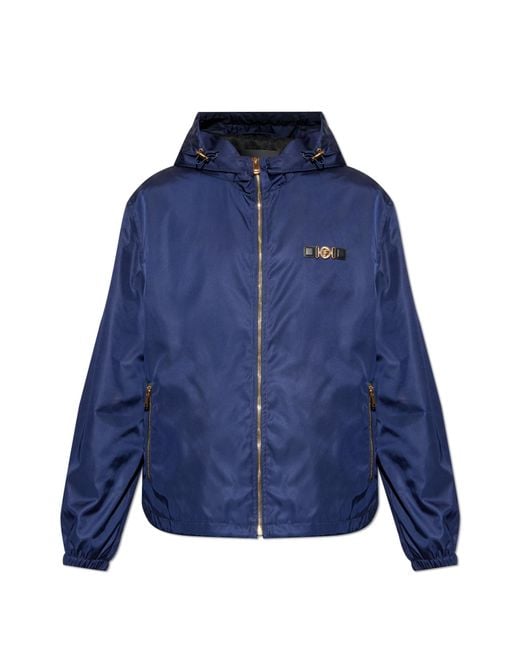 Versace Blue Hooded Jacket for men