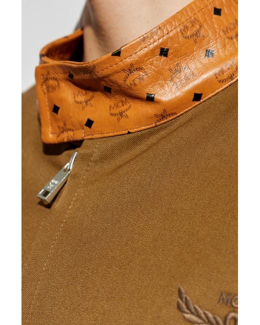 MCM Brown Wool Jacket With Logo for men