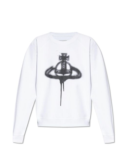 Vivienne Westwood White Sweatshirt With Logo for men