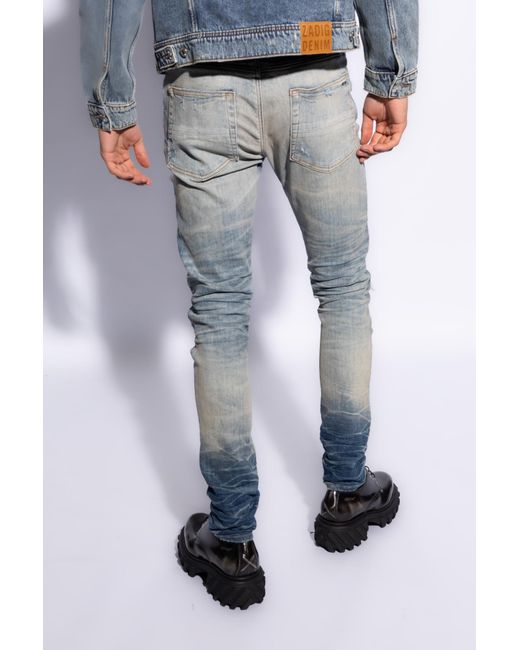 Amiri Blue Distressed Jeans, for men