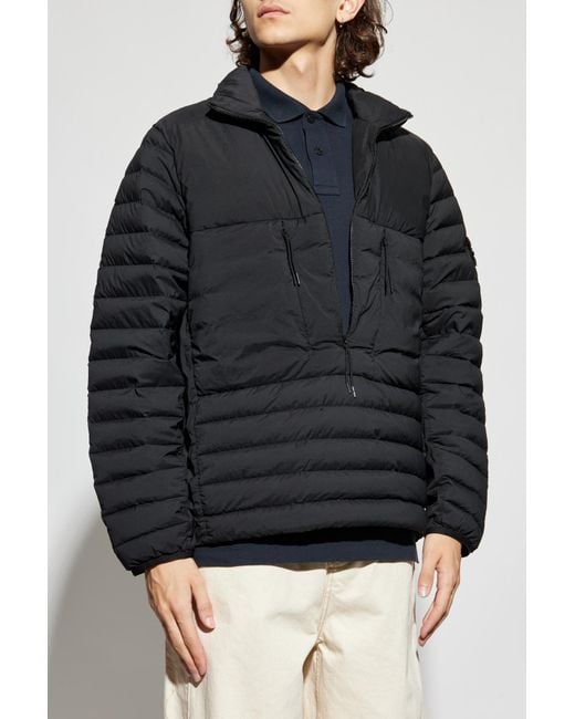 Stone Island Black Down Jacket "Seamless Tunnel" for men