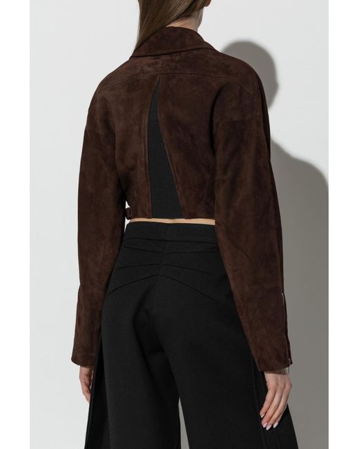 Alaïa Black Short Suede Jacket