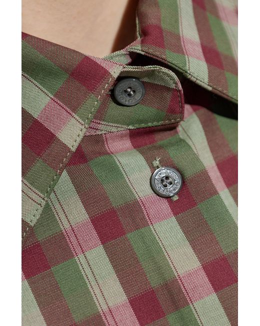 Acne Multicolor Checked Pattern Shirt