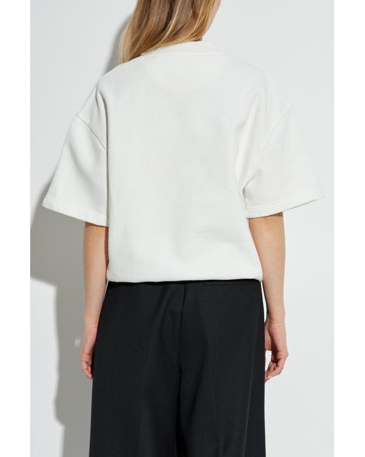 Anine Bing White "Jay" Short-Sleeved T-Shirt