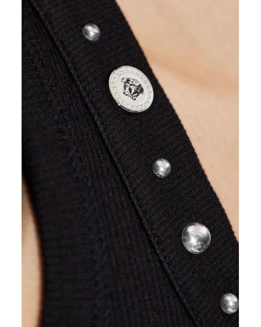 Versace Black Top With Applications