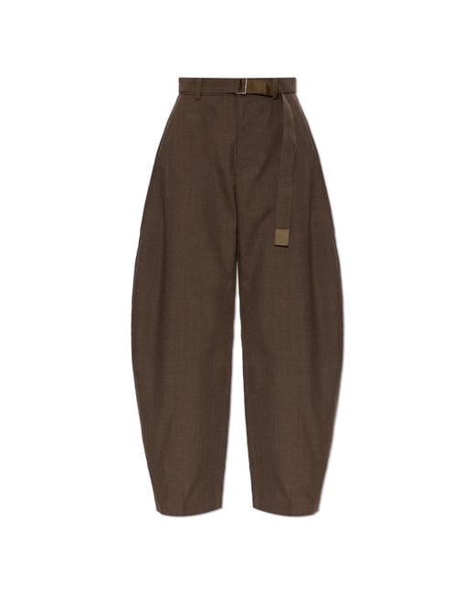 Sacai Brown Wool Trousers