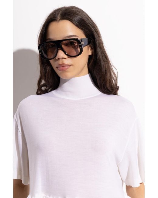 Balmain White Pulse Sunglasses