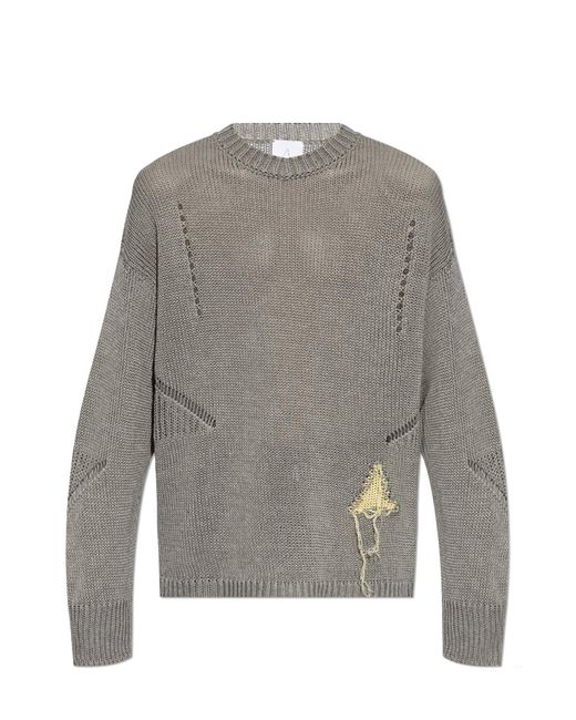 Roa Gray Sweater With Logo for men