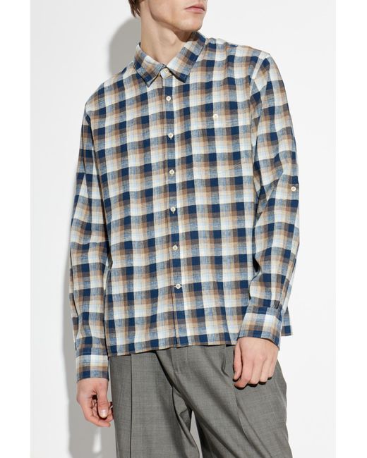 Officine Generale Blue 'Younes' Shirt for men