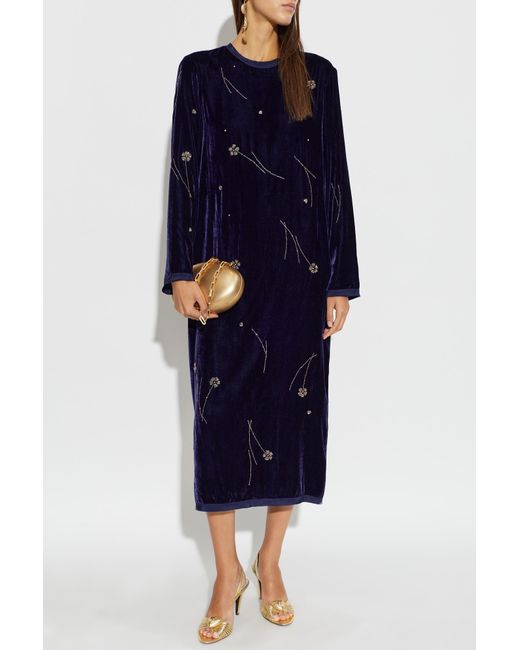 Forte_forte Blue Long Sleeve Dress