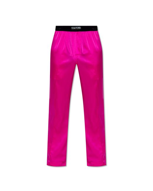 Tom Ford Pink Silk Pyjama Bottom for men