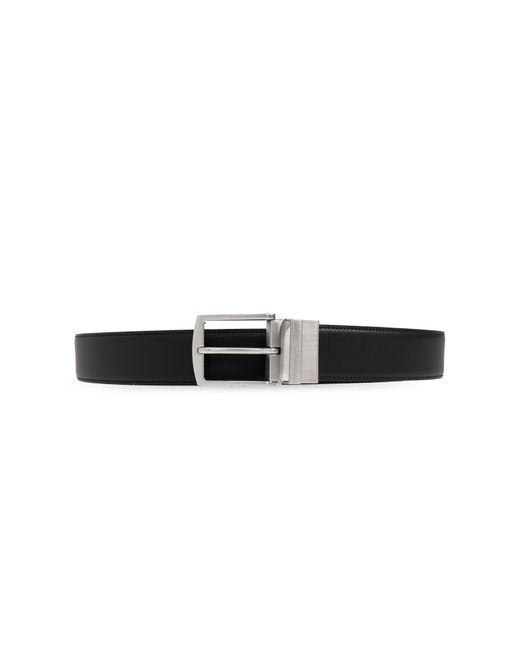 Giorgio Armani Black Reversible Belt for men