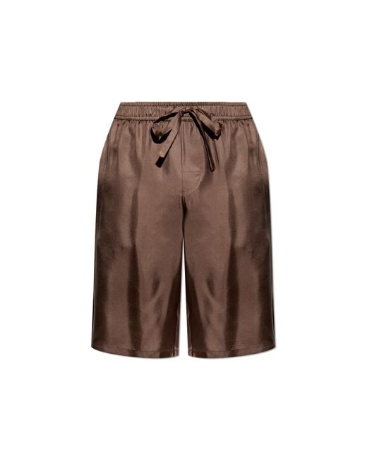 Dolce & Gabbana Brown Silk Shorts for men