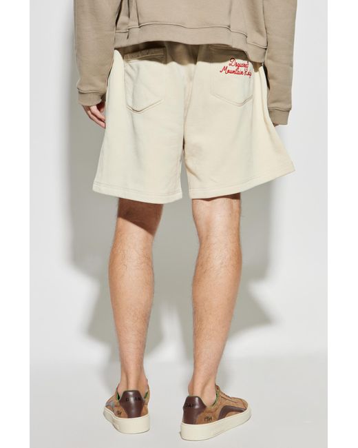 DSquared² White Shorts With Embroidery for men