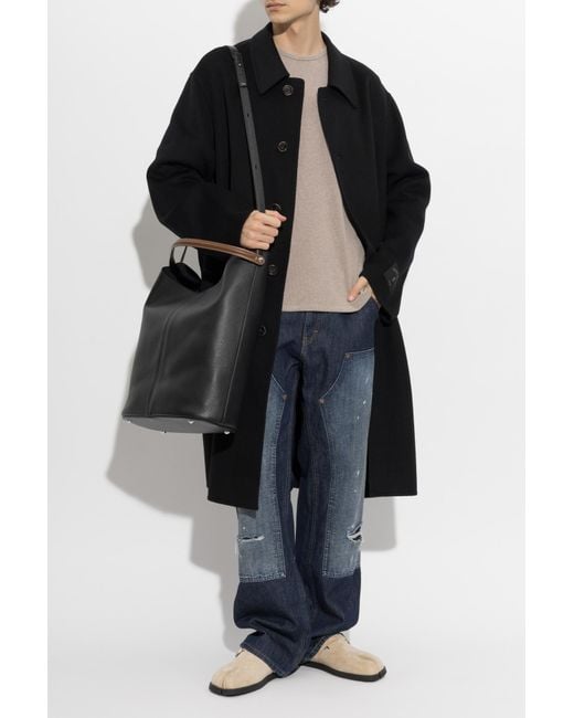 MM6 by Maison Margiela White Sweater With A Round Neckline for men