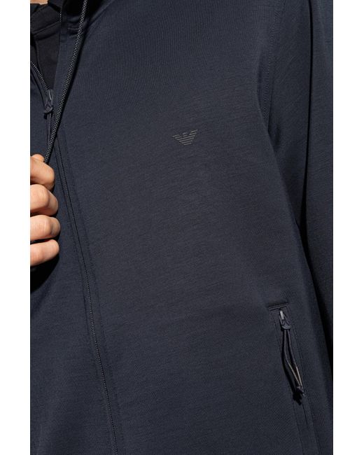 Emporio Armani Blue Sweatshirt With Logo for men