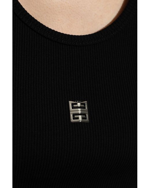 Givenchy Black Tank Top With Logo