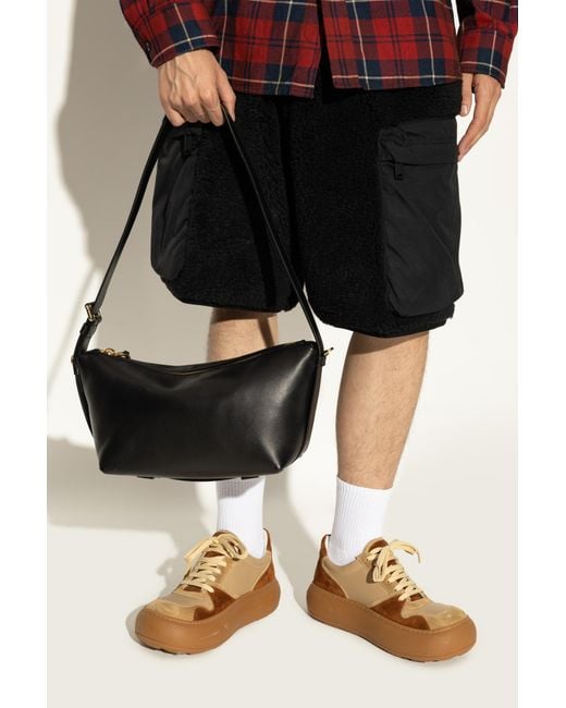 Moschino Black Leather Shoulder Bag for men