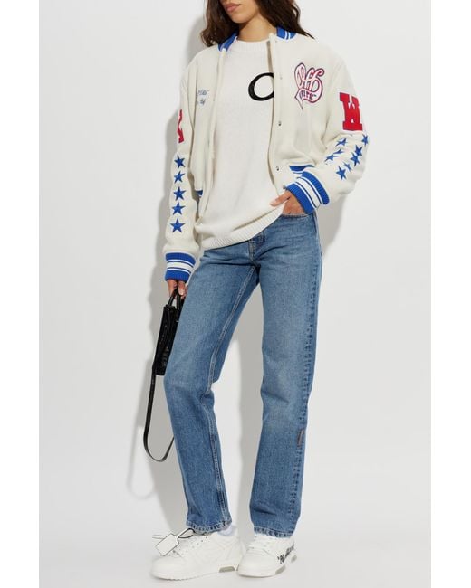 Off-White c/o Virgil Abloh White Wool Sweater With Logo