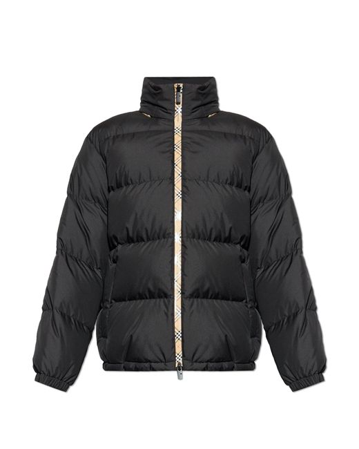 Burberry Black Down Jacket With Hood for men