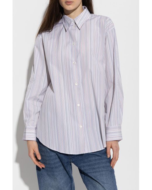 Paul Smith White Shirt With A Striped Pattern