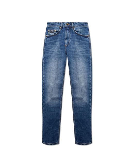 Versace Blue Jeans With Logo, for men