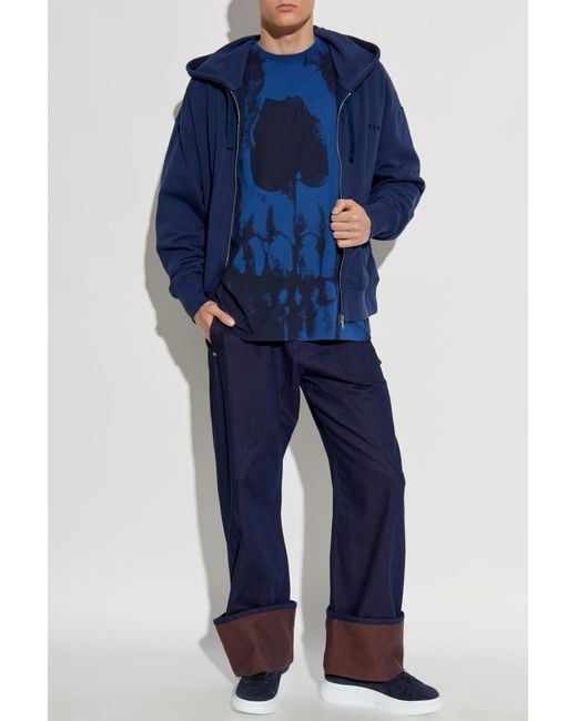 McQueen Blue Hoodie for men