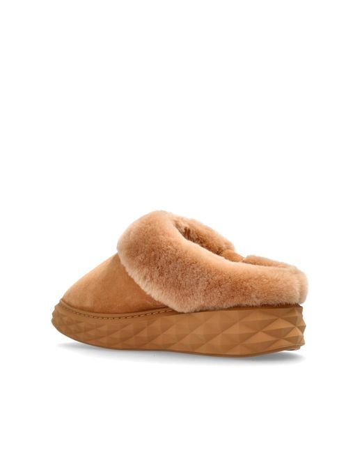 Jimmy Choo Brown Platform Slides "Diamond Maxi"