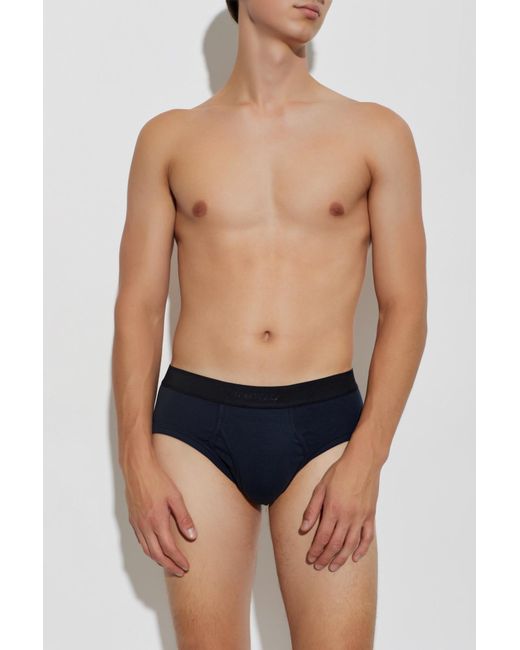 Tom Ford Blue Cotton Briefs With Logo for men