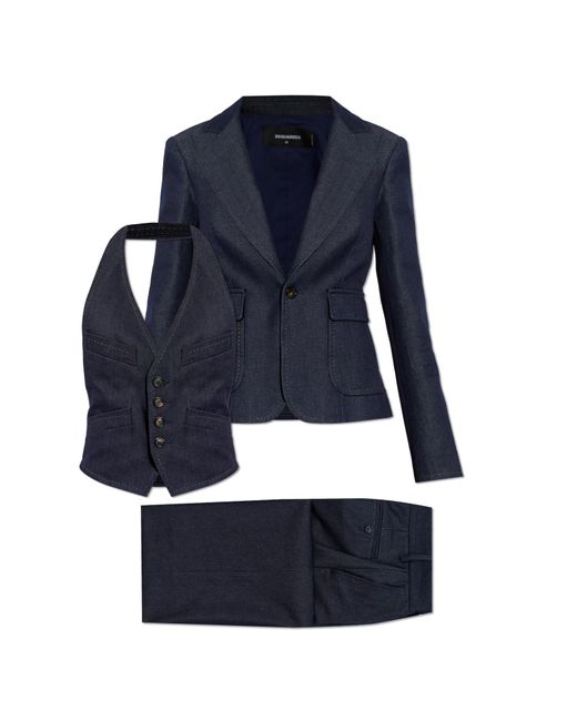 DSquared² Blue Denim Suit