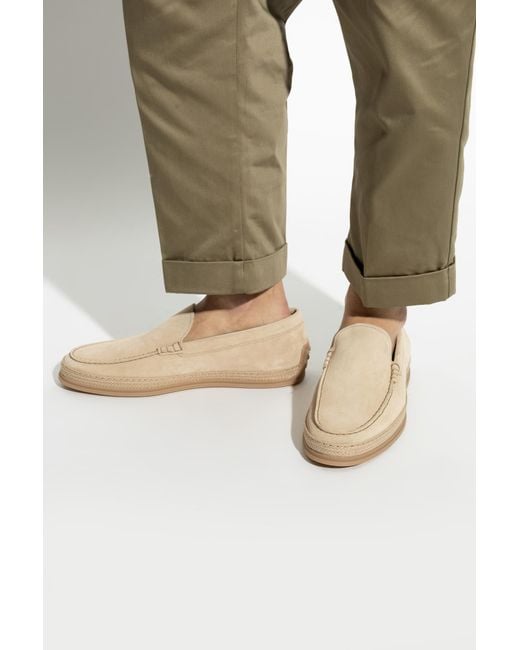 Tod's Natural Suede Shoes Type Loafers for men