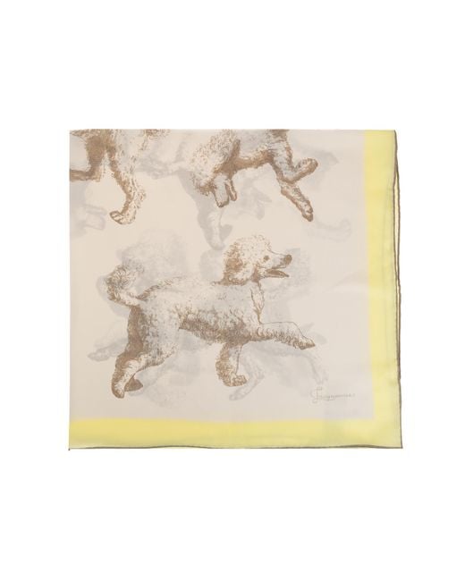 Jacquemus Natural Silk Scarf 'Caniche'