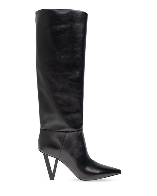Versace Black Heeled Boots
