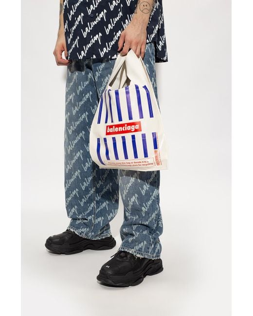Balenciaga 'monday' Shopper Bag in White for Men | Lyst
