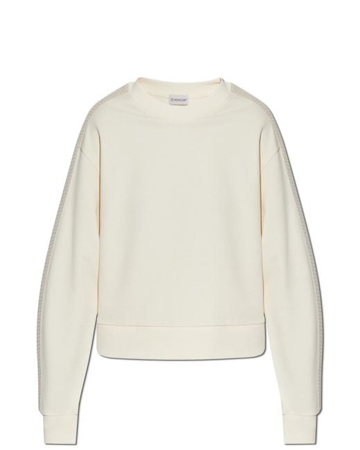 Moncler White Sweatshirt With Insert