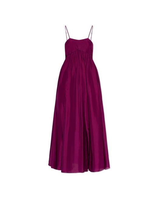 Forte Forte Purple Silk Slip Dress
