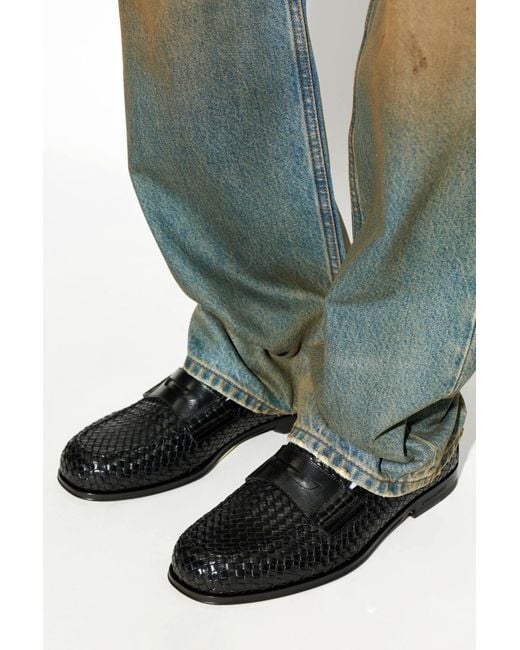DSquared² Black Leather Shoes Type 'Loafers' for men