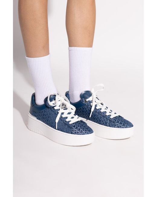 MICHAEL Michael Kors Blue 'Dottie' Platform Sneakers