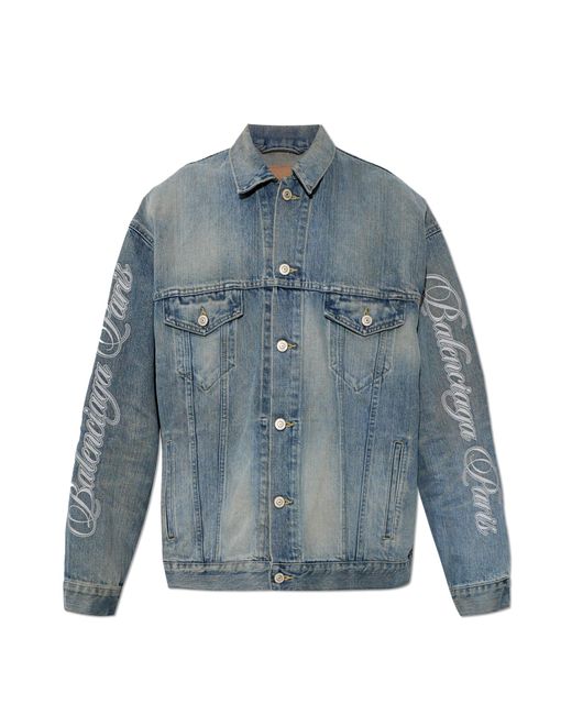Balenciaga Blue Denim Jacket With 'Vintage' Effect