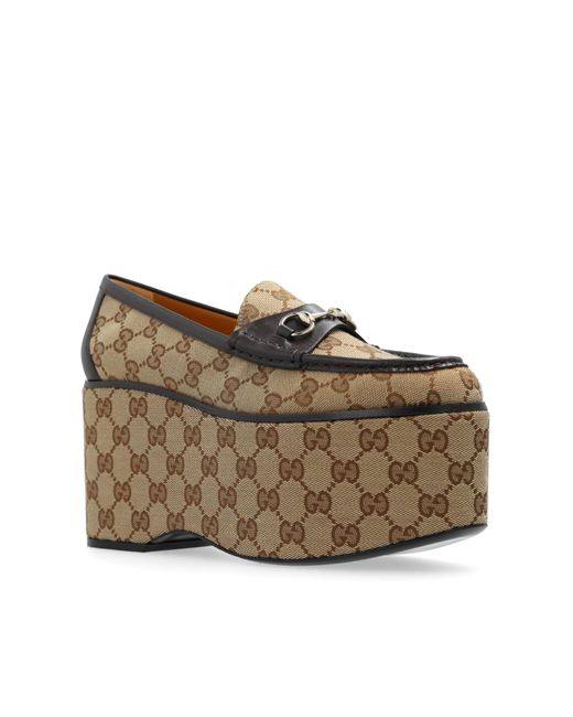 Gucci Brown Platform Shoes,