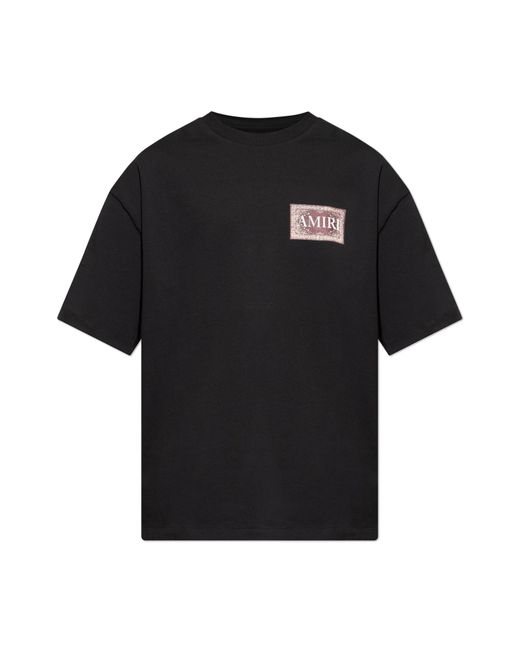Amiri Black T-Shirt With Logo for men