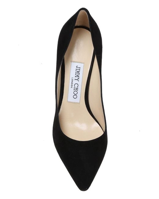 Jimmy Choo Black 'Romy' Suede Pumps