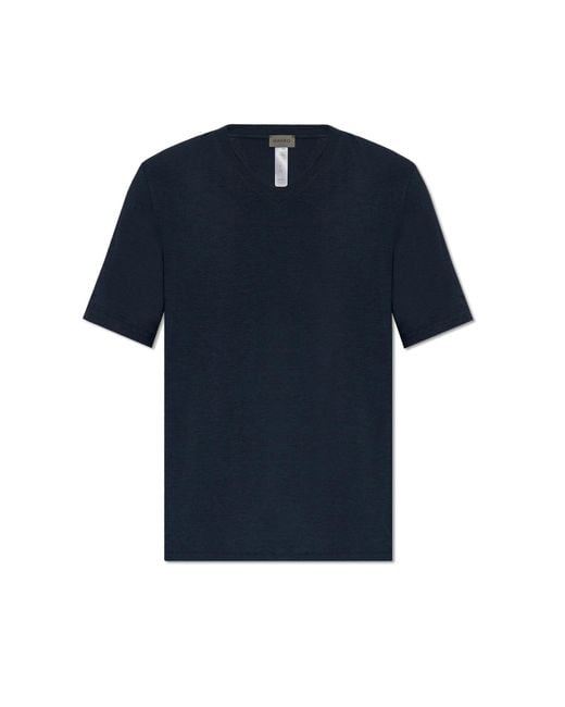 Hanro Blue V-Neck T-Shirt for men