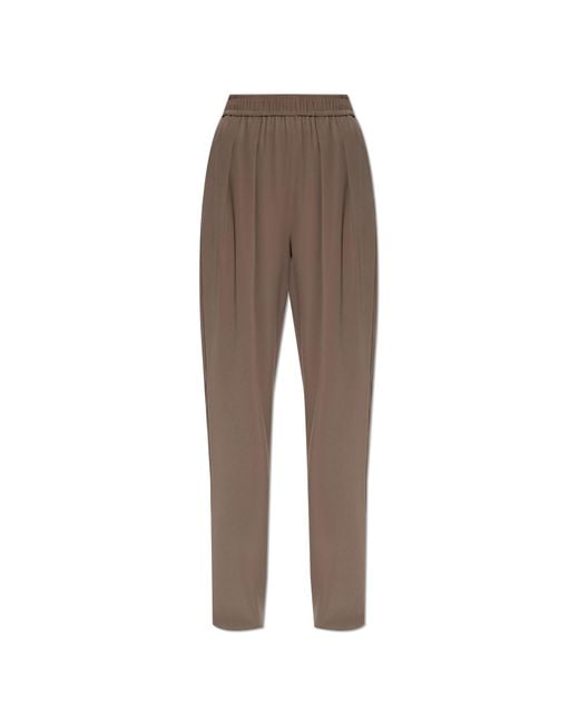 Emporio Armani Brown Straight-Leg Pants