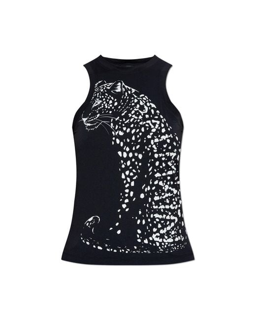 Balmain Black Top With Animal Motif