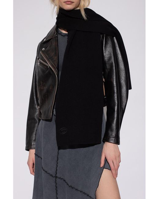 DIESEL Black 'K-Coder' Scarf